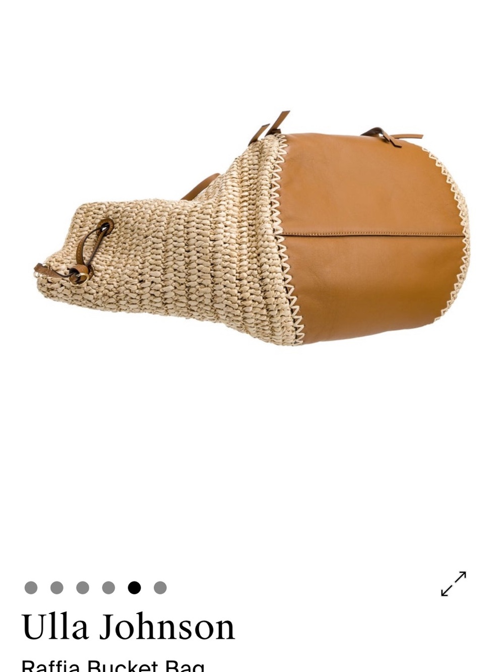 Ulla Johnson  Daphne tan leather and woven tote - Picture 4 of 8